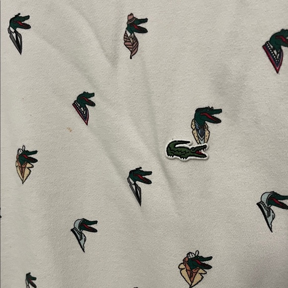 Lacoste Men's White Patterned Sweater - Picture 4 of 10